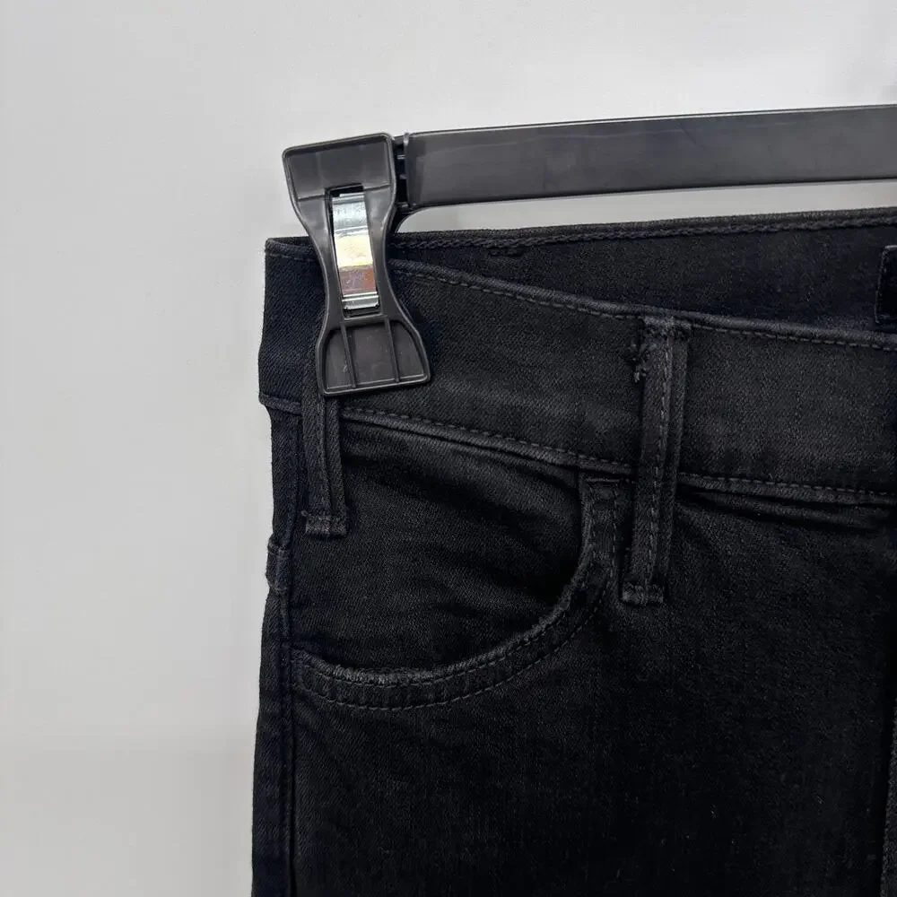 MOTHER DENIM NWT The Hustler Ankle Black Denim Jeans in Not Guilty // 00